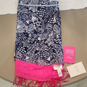 Vera Bradley Blue and Pink Scarf